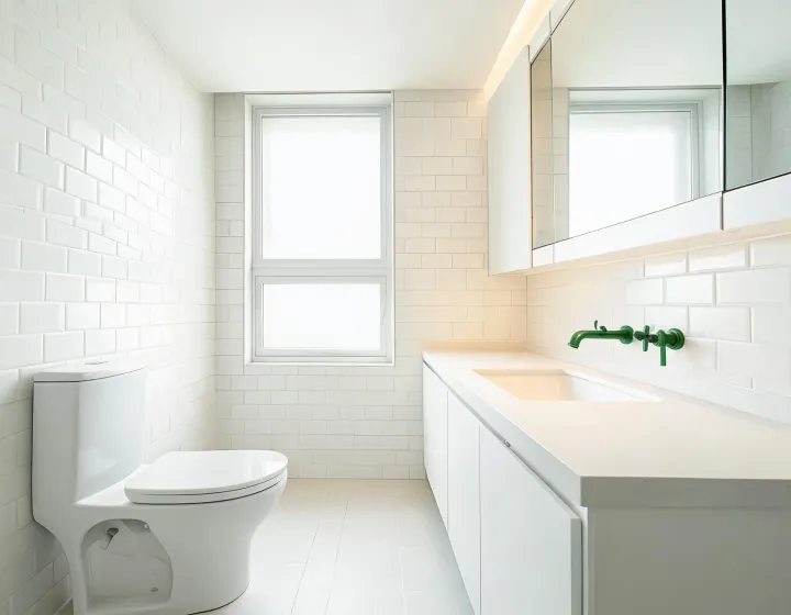Kohler toilet and vanity suite in a contemporary bathroom