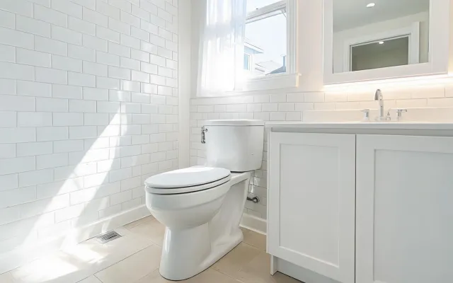 Multifamily bathroom toilet package install